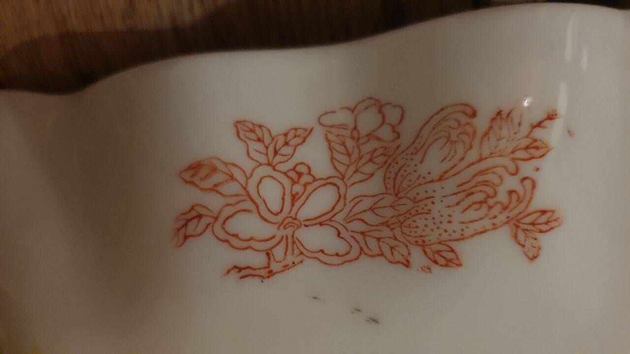 Plat, vide-poche en porcelaine Canton