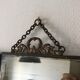 Mirror triptych Barber brass nickeled vintage 1920, 28x67cm