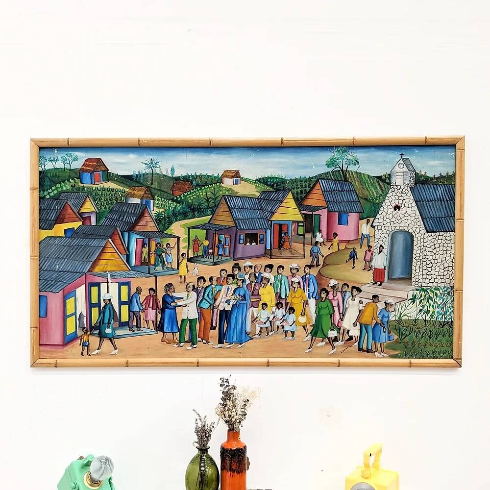 Vintage Naive Art Painting SKU: 4260302