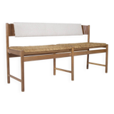 Modernist bench, mulched seat.