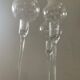 Trio of blown glass vases