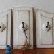 Cintre triptyque shabby chic.