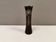 Crystal glass vase, in burgundy/reddish coloured glass with translucent details.