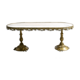 Marble and brass coffee table France 1940