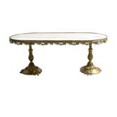 Table basse marbre et laiton France 1940