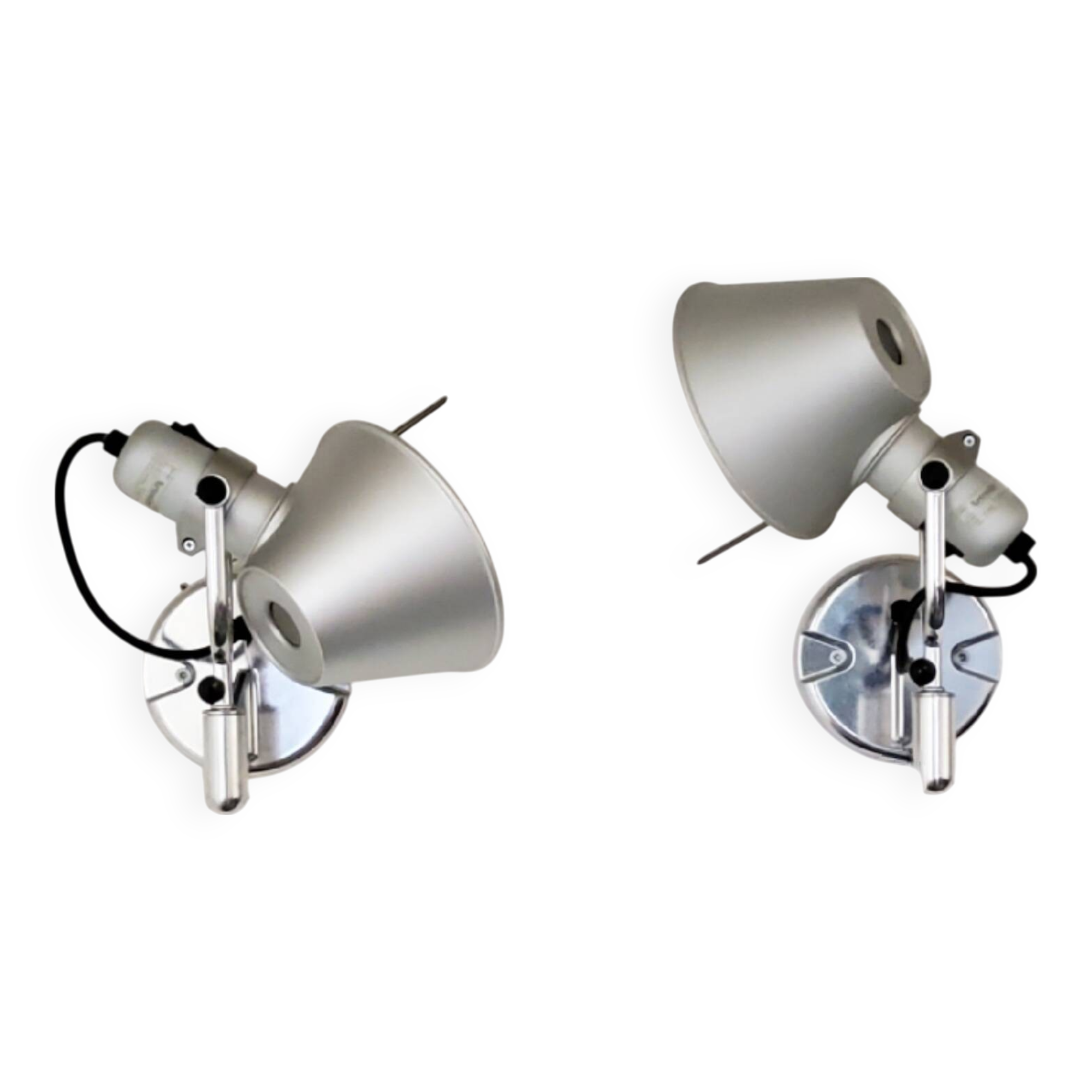 Pair of Tolomeo Artemide wall lights – Italian design – aluminum