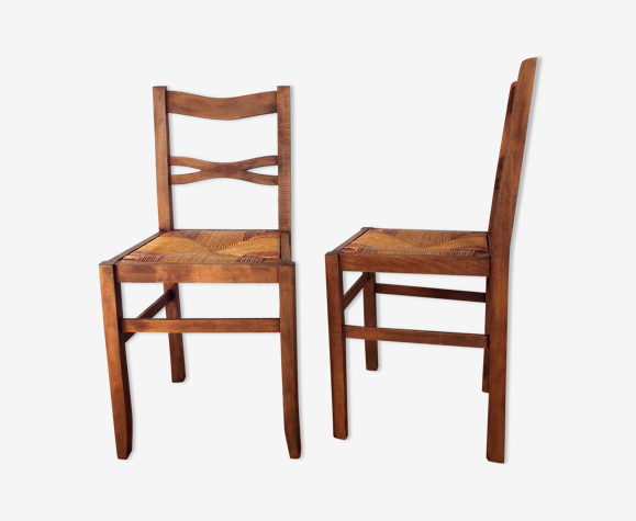 2 chaises paillées