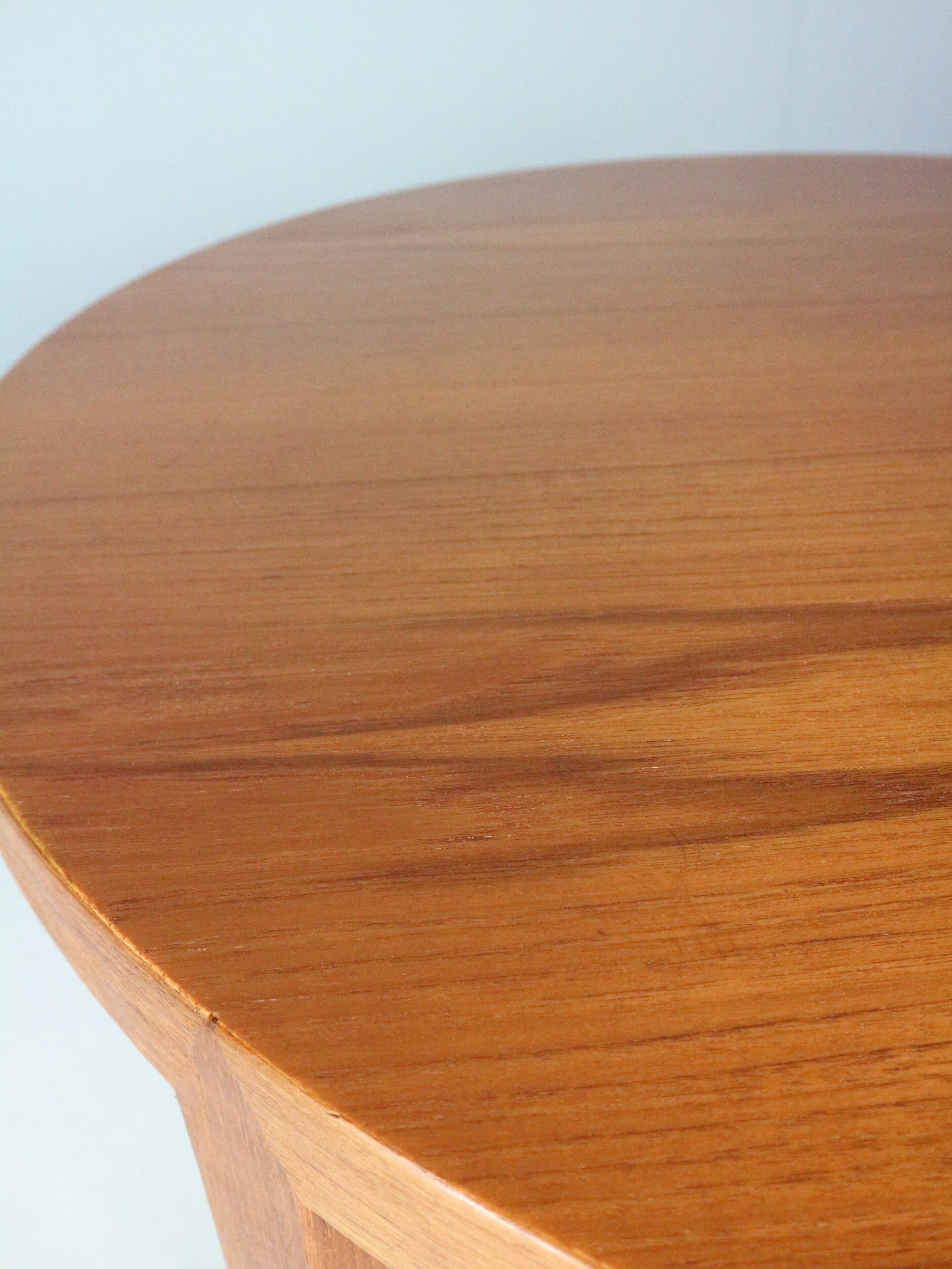 Table Basse Ronde en Teck Severin Hansen pour Haslev Mobelfabrik par Bovenkamp