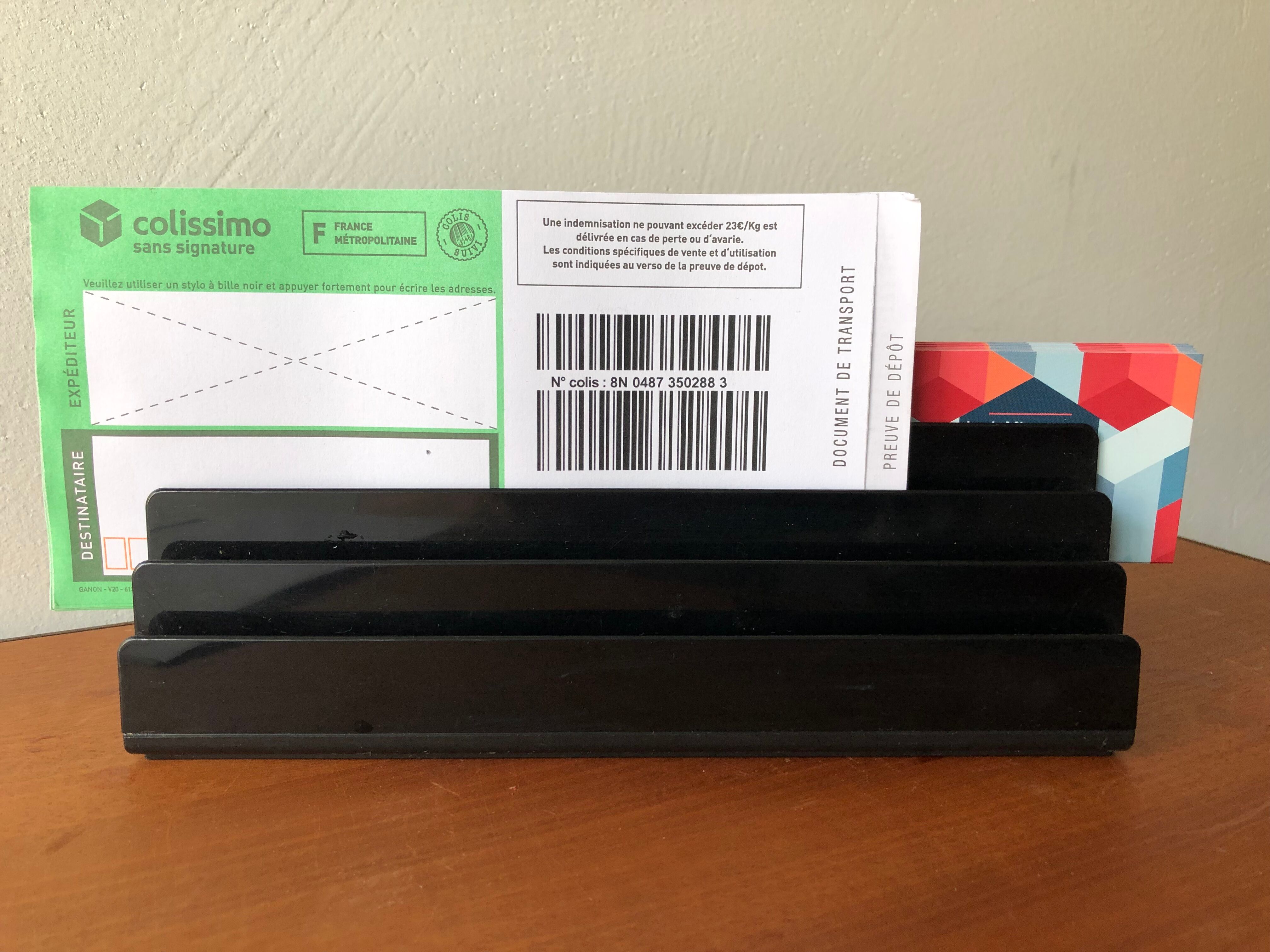 Letter holder, design Rino Pirovano, Italy.