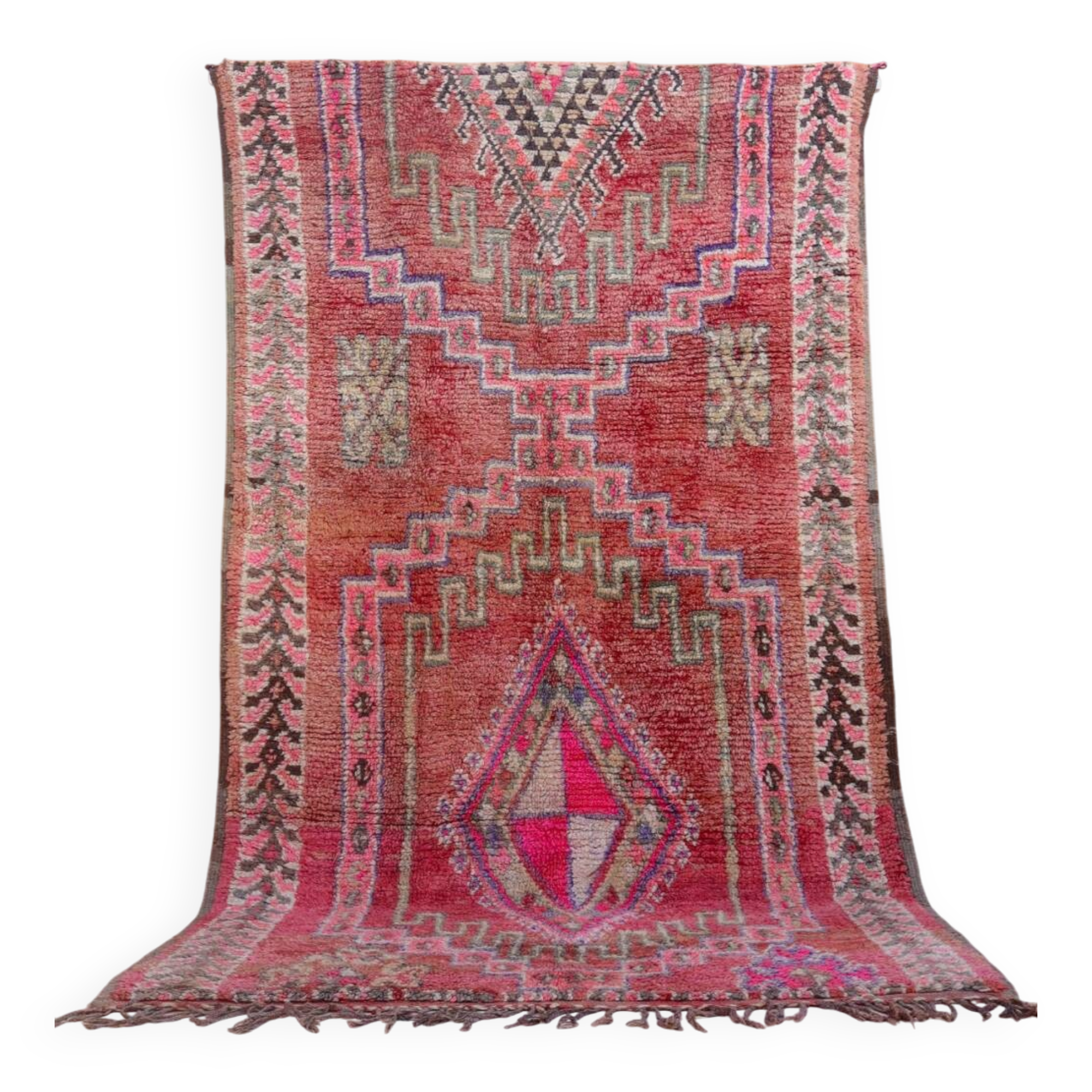 Vintage pink Berber rug