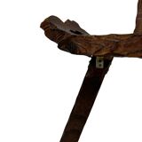 Vintage Spanish chair stool brutalist design