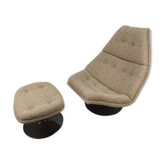 F510 lounge chair and ottoman by Geoffrey Harcourt for Artifort, 1970s
