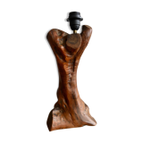 Anthropomorphic wooden lamp foot