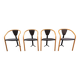 Set of 4 Tacchi chairs by Toshiyuki Kita Japan 80s