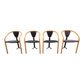 Set of 4 Tacchi chairs by Toshiyuki Kita Japan 80s