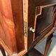 Antique bedside table in solid wood, turned base