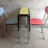 Formica folding table and 2 chairs