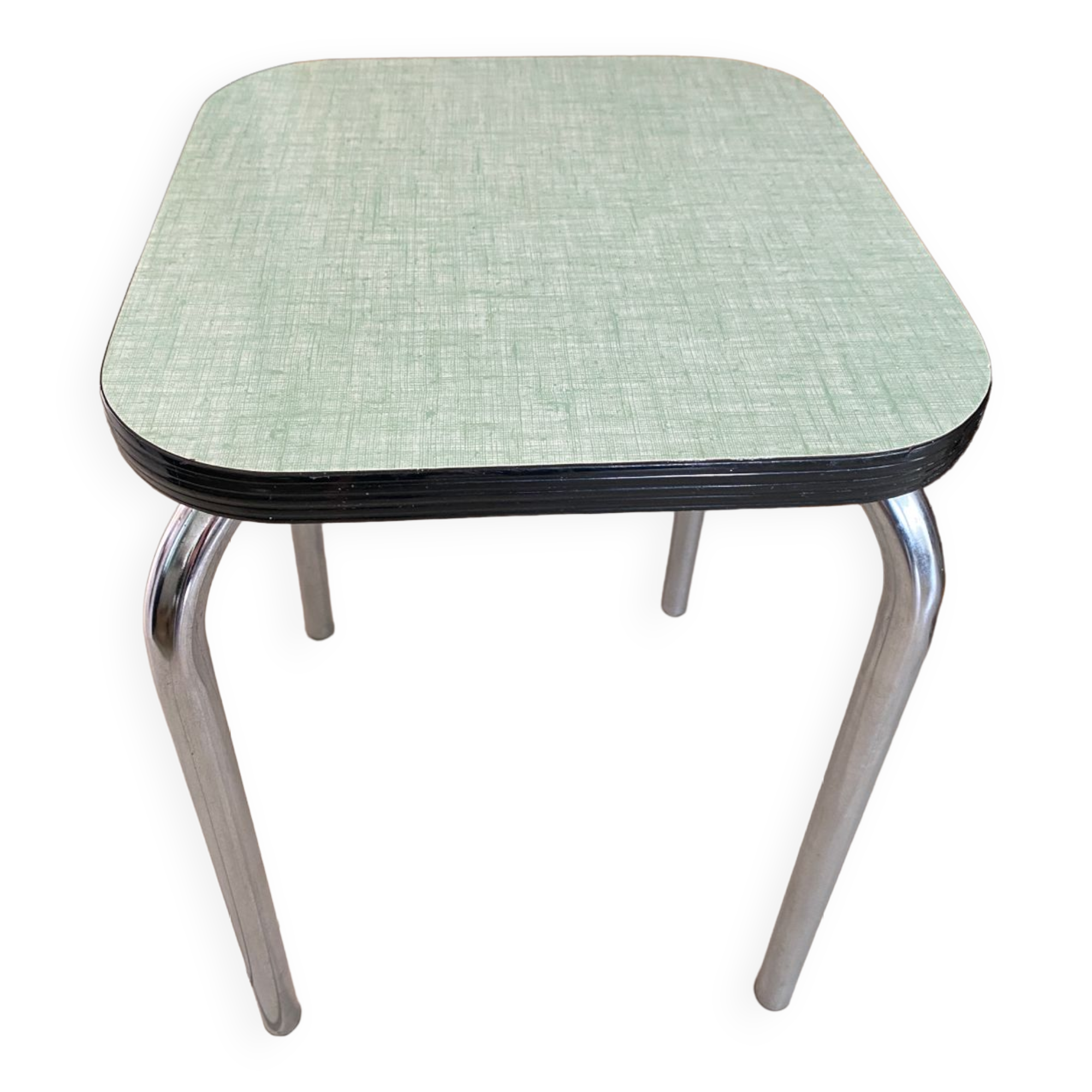 Almond green Formica stool