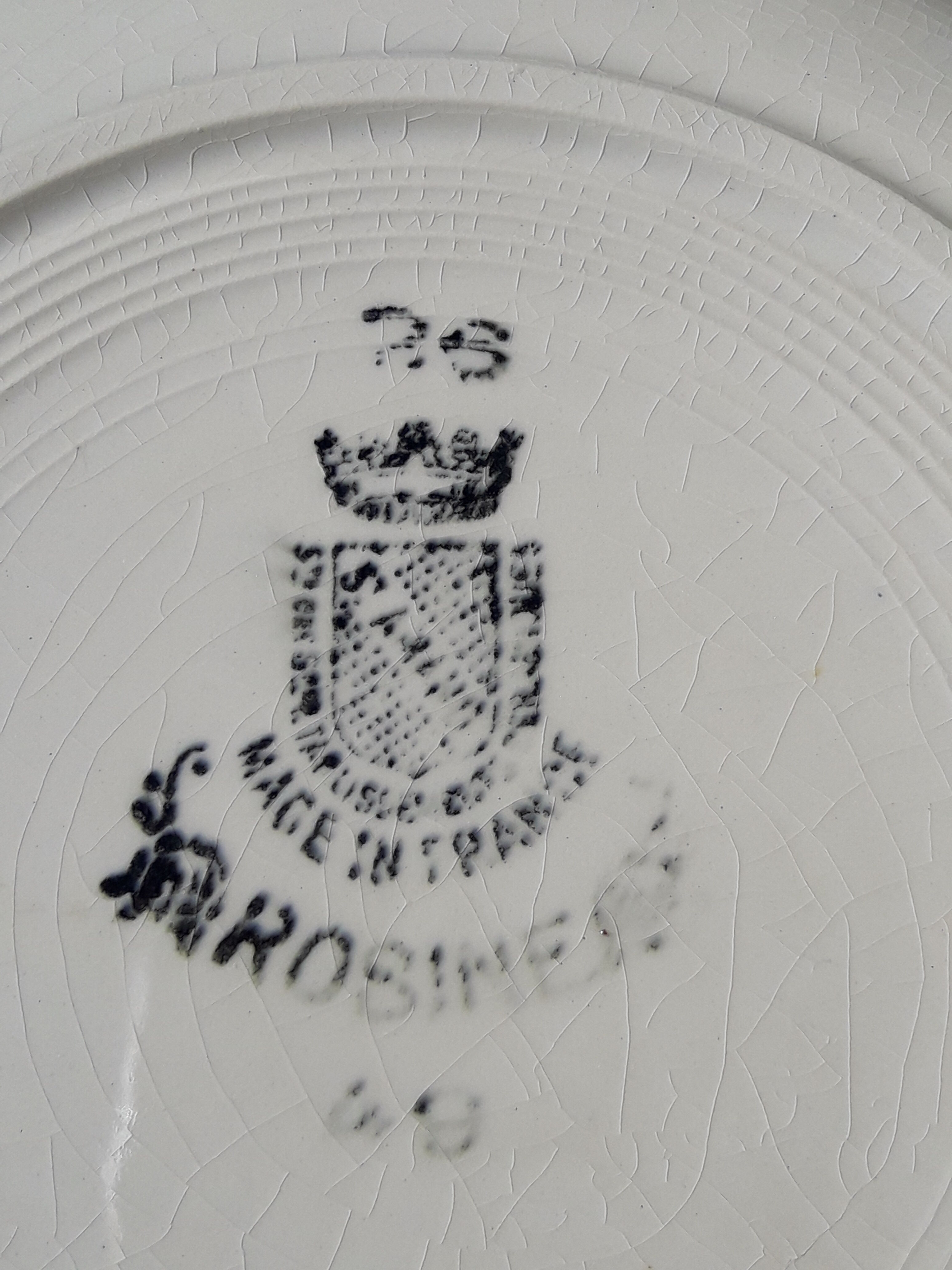 Saint Amand model Rosine diam hollow plate 22.5 m