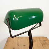 Vintage green enamel bank lamp from Astral, 1930s