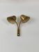 Double orientable vintage patinated brass wall light, Jacques Biny France 1950.