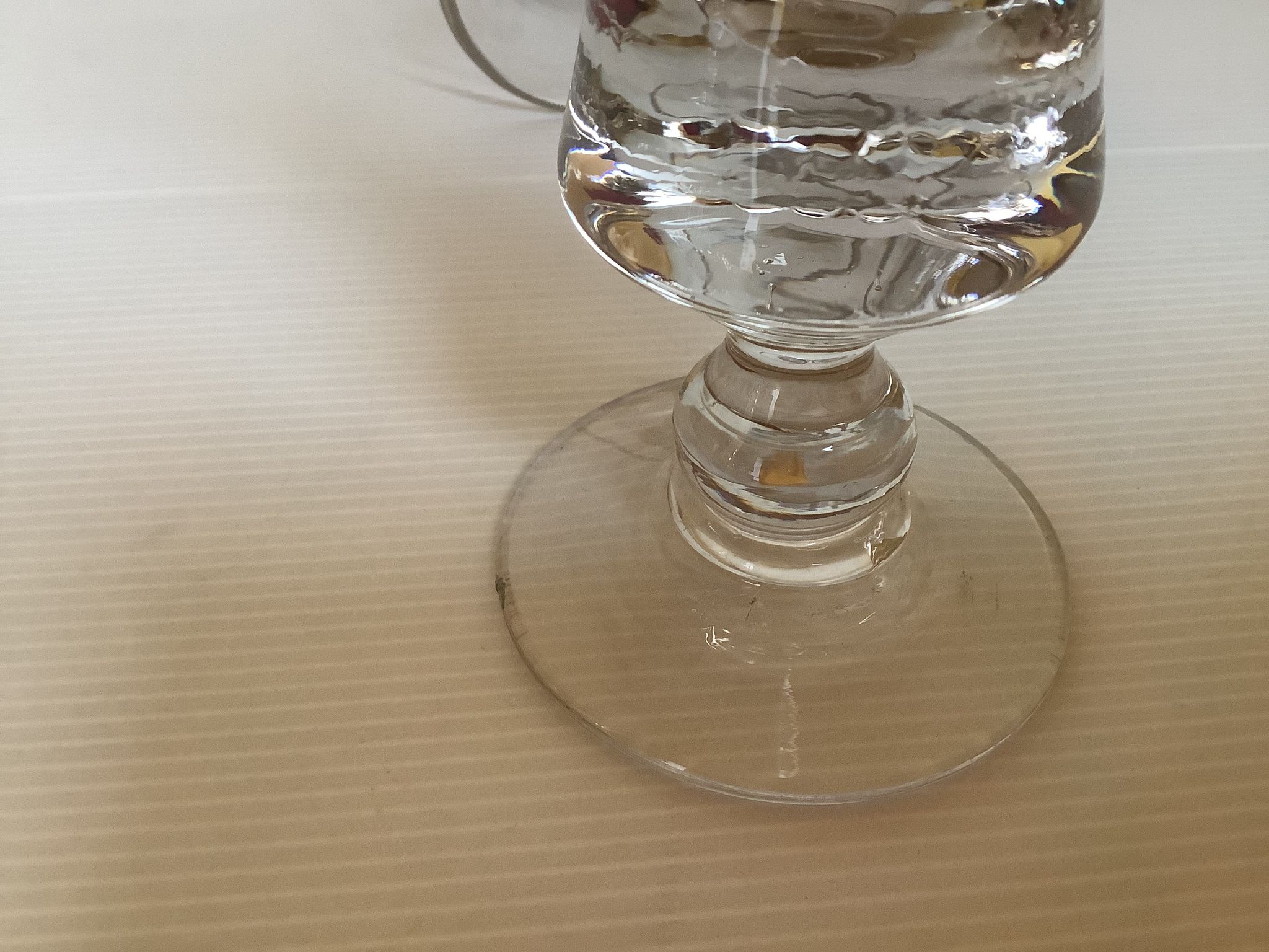 3 thick heavy bubble glasses