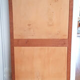 Rolling curtain filing cabinet in vintage oak