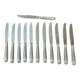 Set of 12 silver-plated metal knives, shell model, from CAILAR BAYARD