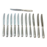 Set of 12 silver-plated metal knives, shell model, from CAILAR BAYARD