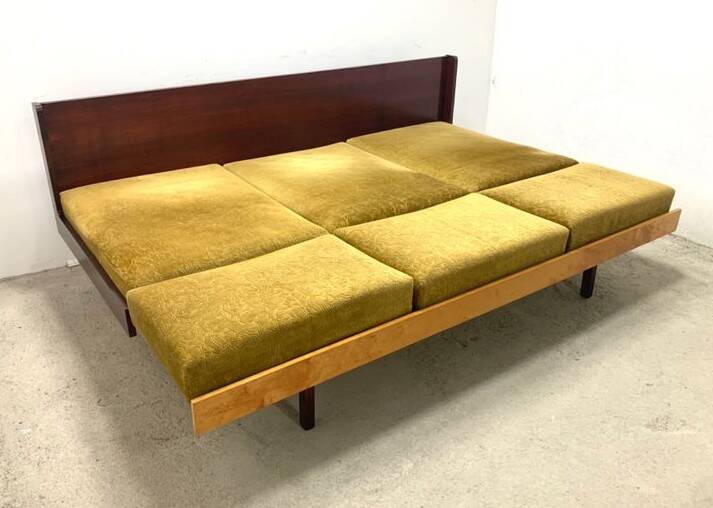 Jitona sofa bed, vintage czech 1960s