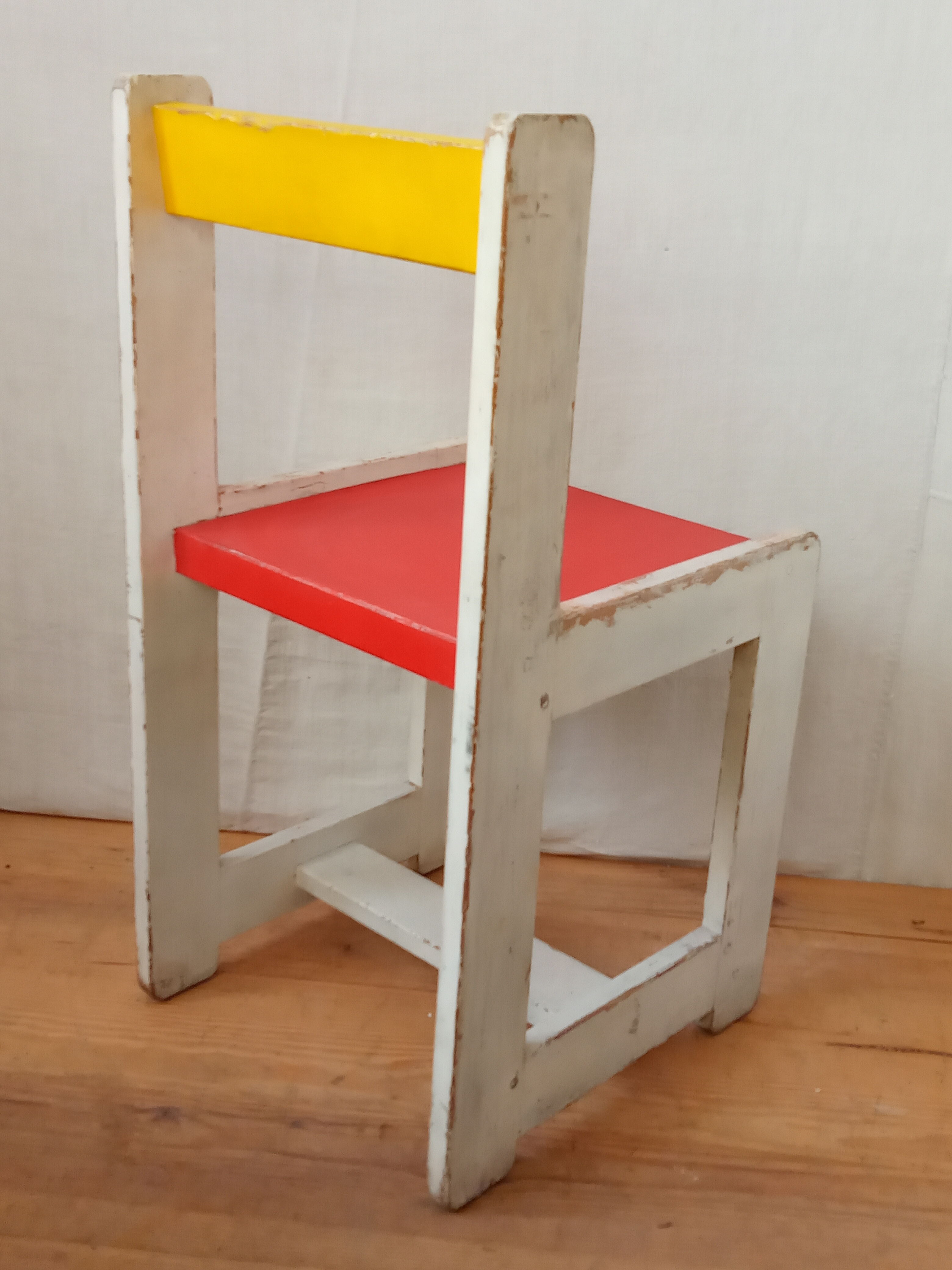 Painted wooden Bauhaus chair