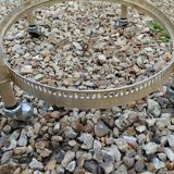 Old vintage rolling serving table