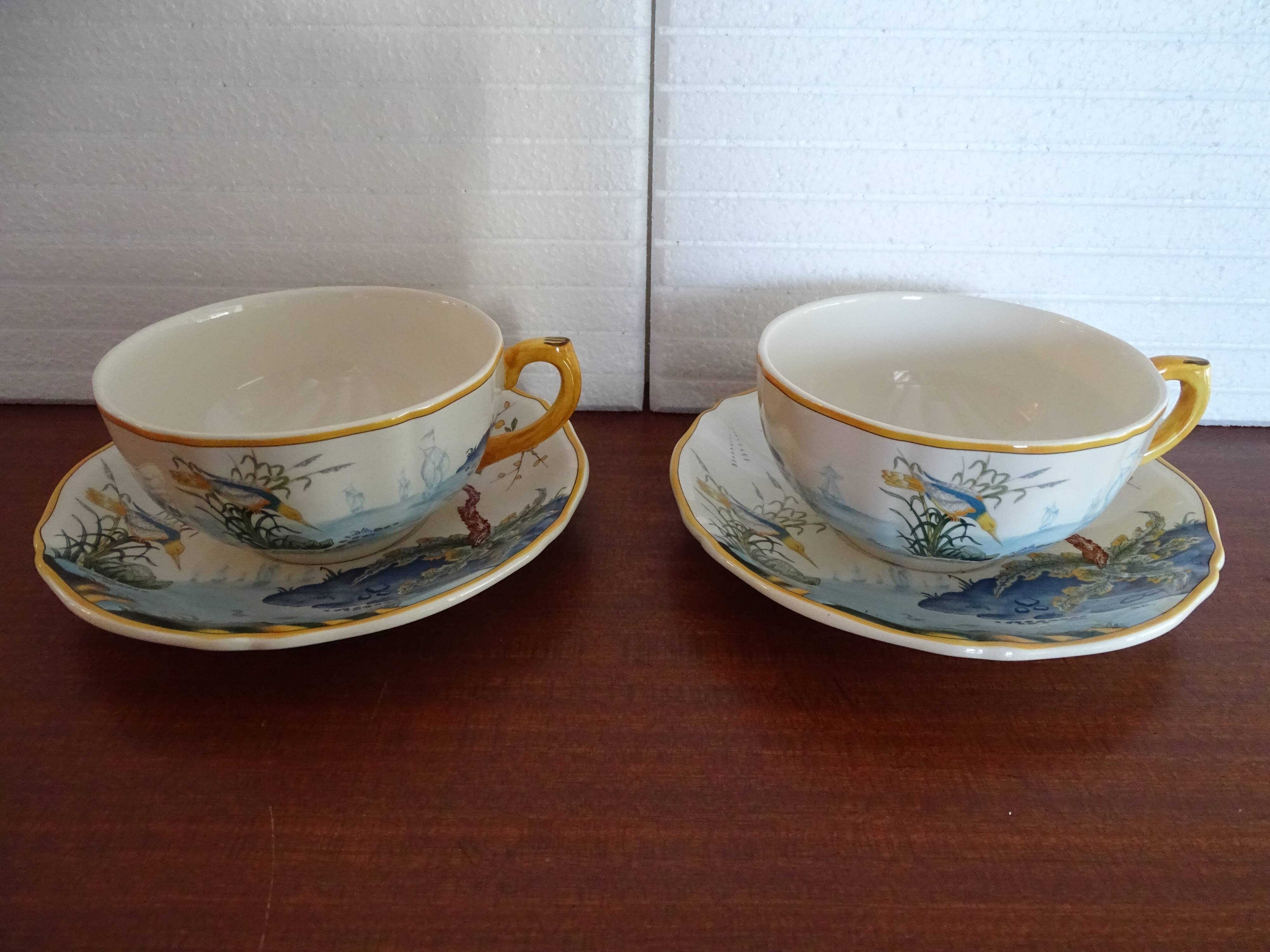 Earthenware lunch cups by Gien MAGELLAN - With box