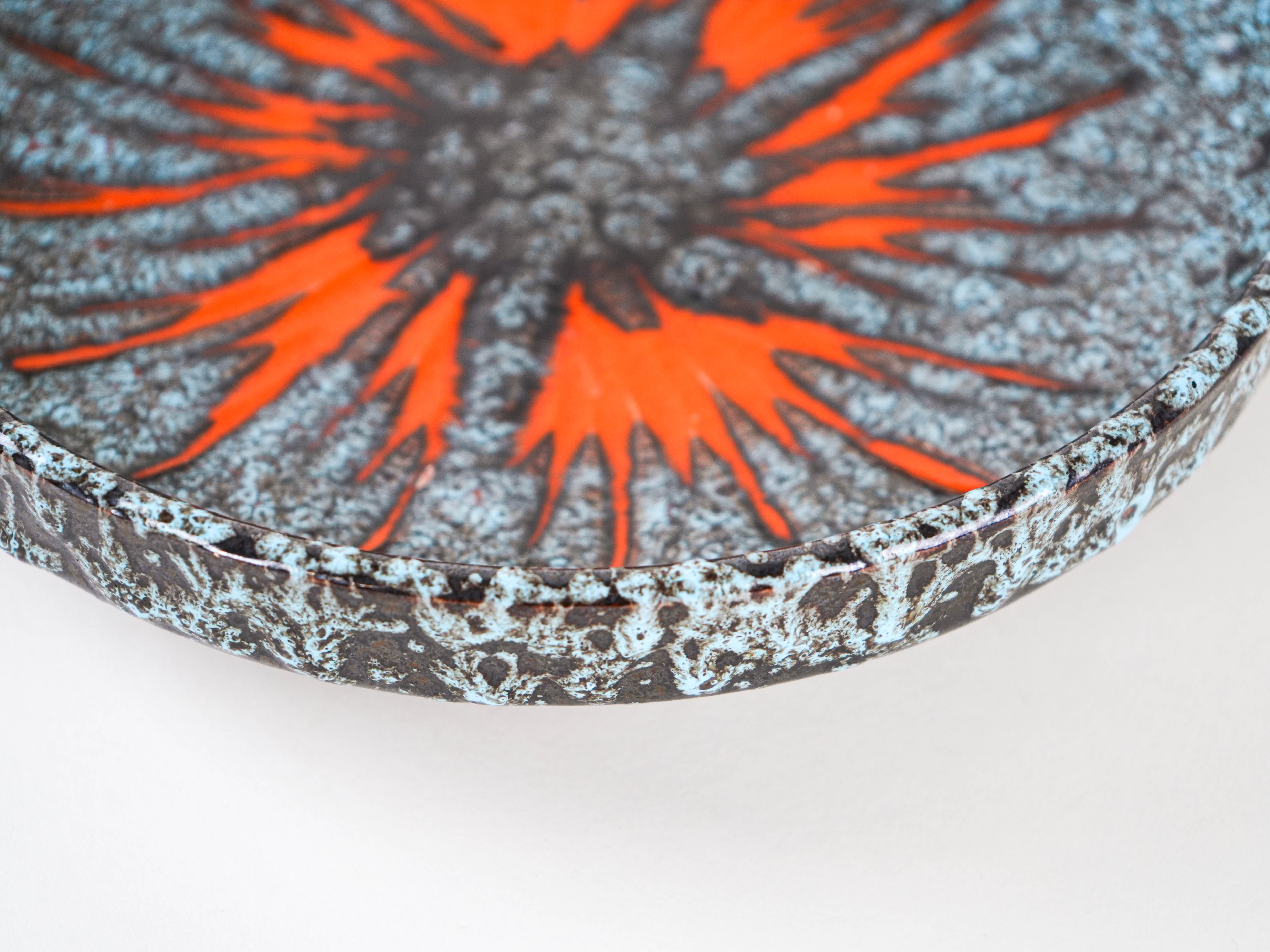 Ceramic plate, German design, 1960s, made in West Germany