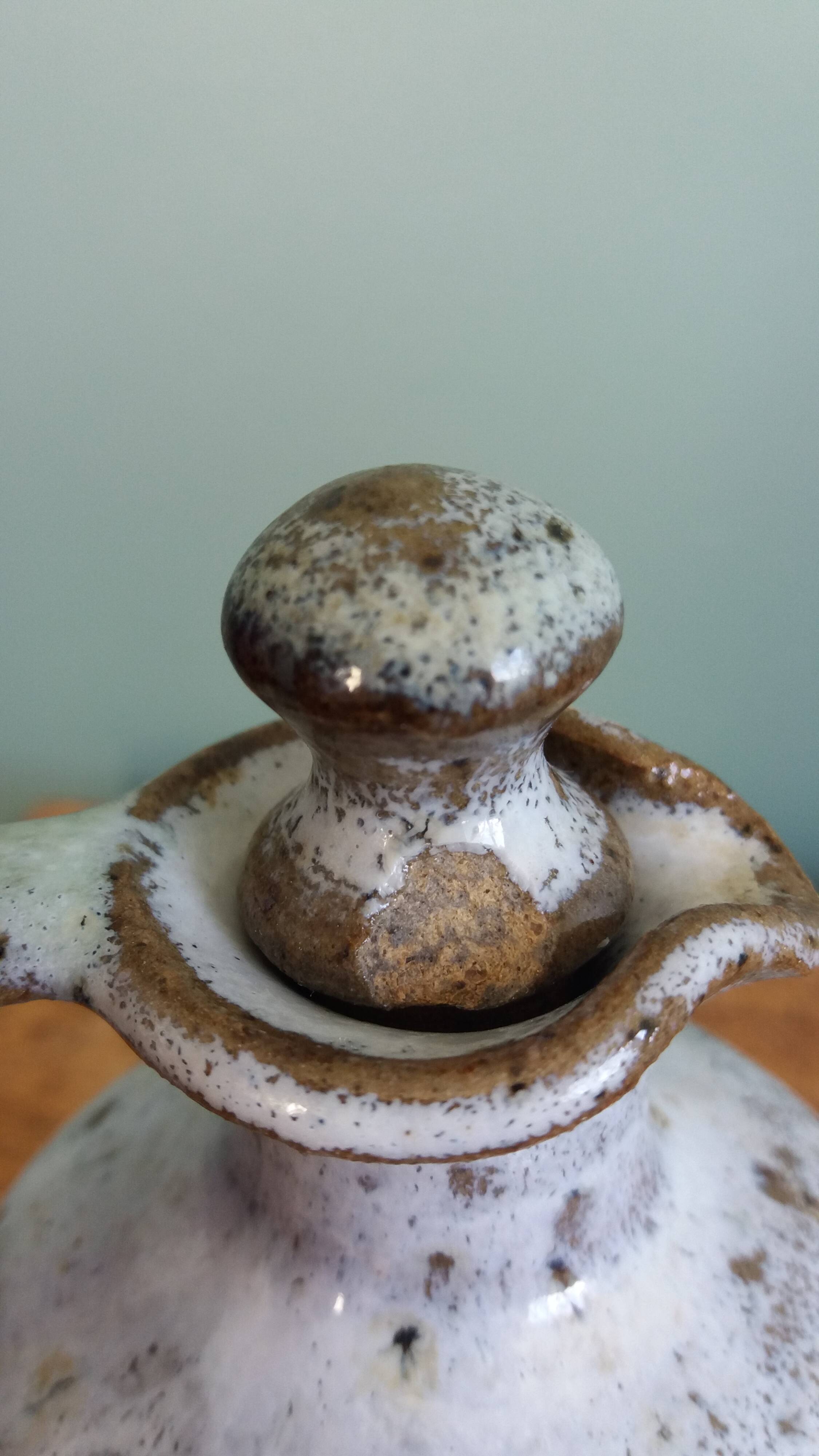 Oil jug in stoneware signed Les poteries de la Vallée Noire