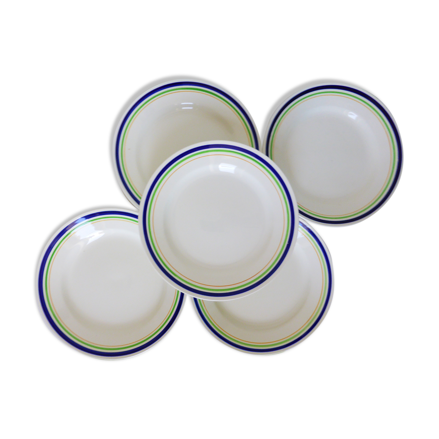 5 flat plates of Gien model Georges 210642