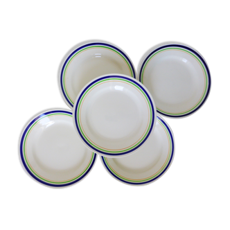 5 flat plates of Gien model Georges 210642