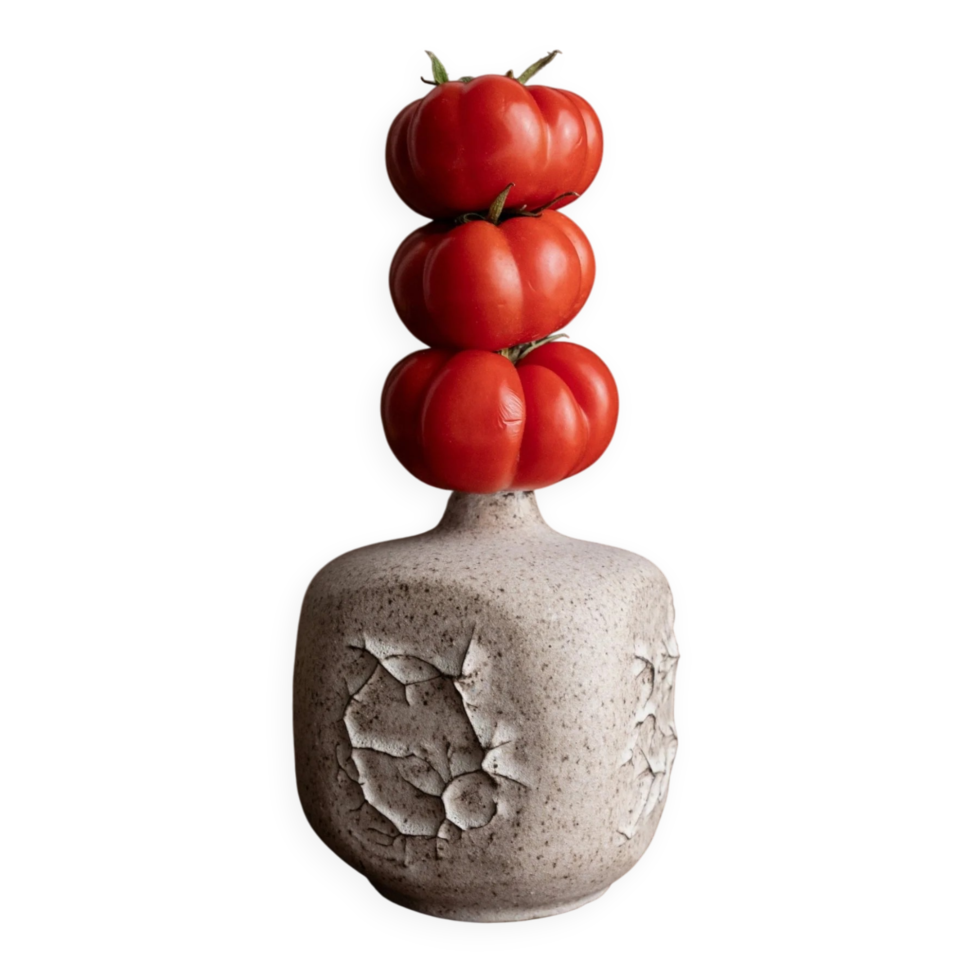 Beige Ceramic Vase by Heiner Hans Körting Studio, 1970s German Dornburg Studio Pottery