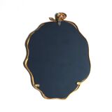 Gilded mirror with bird by Edouard Rambaud, 1990s