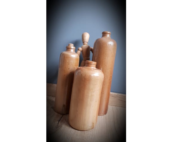 Lot of old sandstone bottles