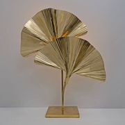 Lampe de table italienne en laiton “Ginkgo” de style Barbi
