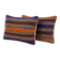 Set of 2 vintage kilim cushion covers 41x61 cm