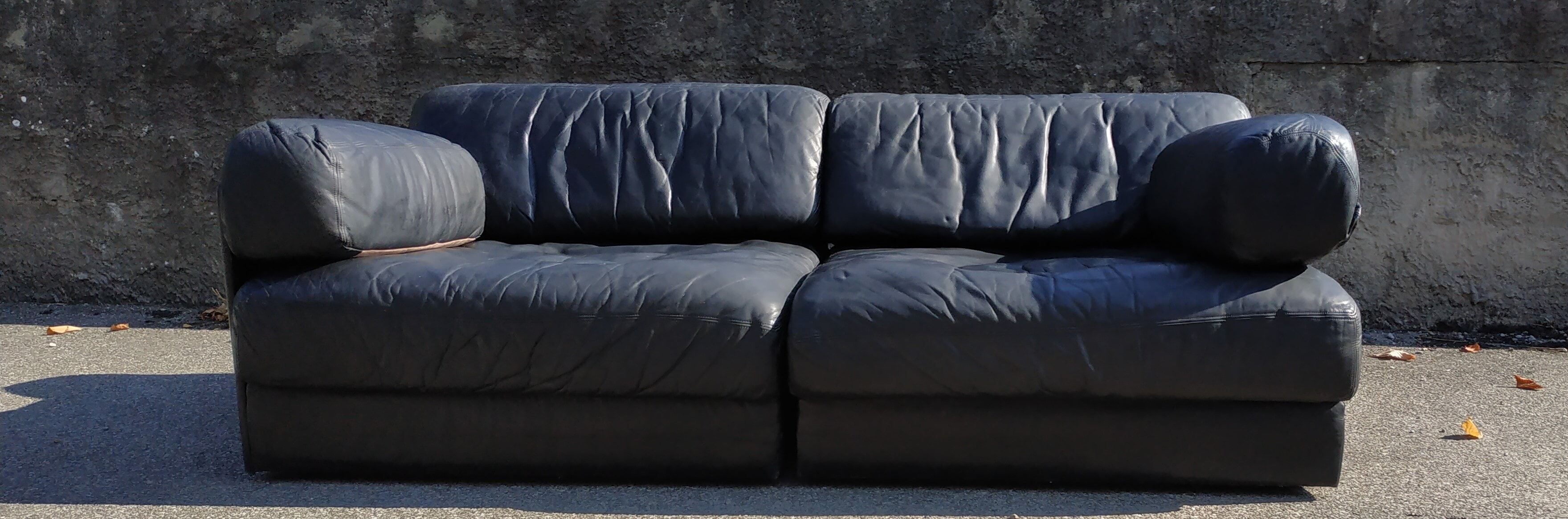 Sofa convertible modular seats leather of Sede 1970