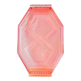 Art Deco pink glass top