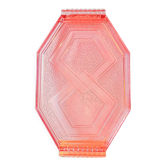 Art Deco pink glass top