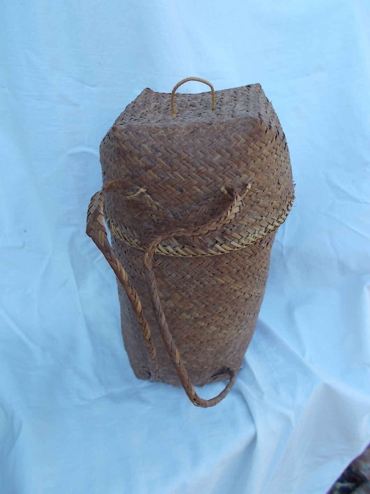 Ancient Japanese-style woven wicker basket