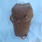 Ancient Japanese-style woven wicker basket