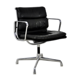 Black leather chair by Charles & Ray Eames for Herman Miller, 1970