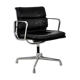 Fauteuil en cuir noir de Charles & Ray Eames pour Herman Miller, 1970