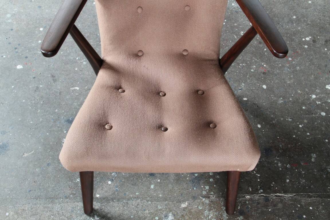 Vintage mid-century lounge chair Danish style of Arctander or Henry Schubell
